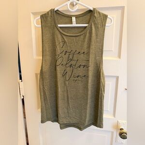 Bella Canvas Olive Graphic Muscle Peloton Tee